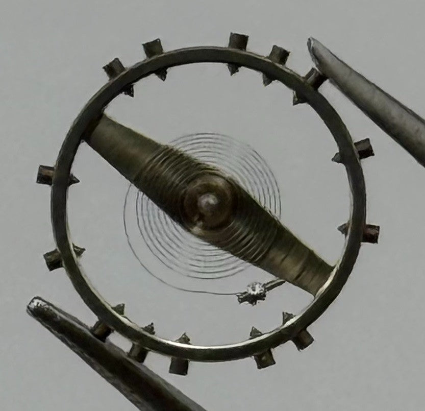 ETA 2512 Balance Wheel Complete And Spring 7¾’’’ 1454 M Watch Movement Parts NOS