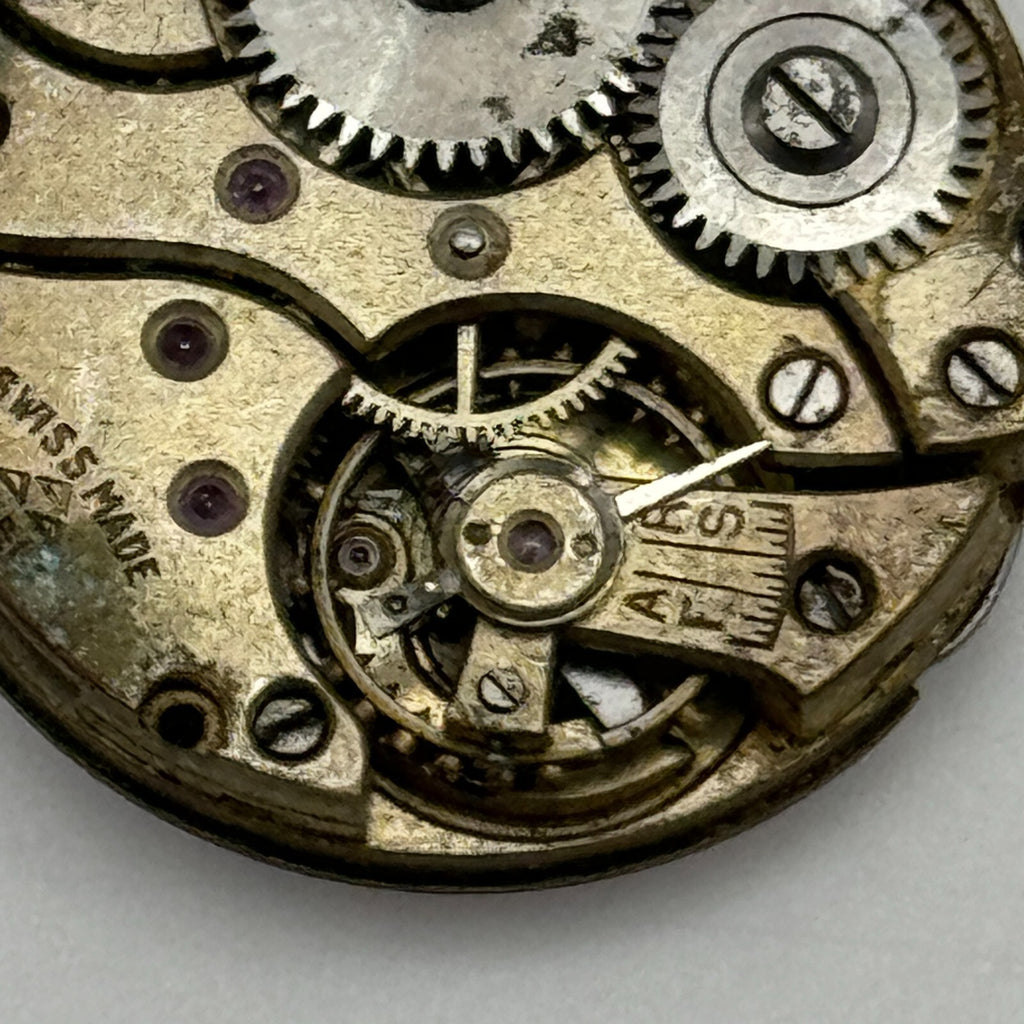 Stauffer S S & Co Watch Movement Manual Wind Swiss Vintage Parts Repair 22.6mm 