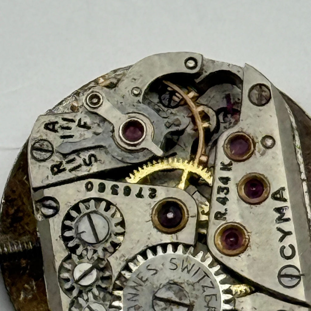 Cyma R434K Watch Movement Cymaflex 17 Jewels Swiss Manual Wind Parts 11.5mm