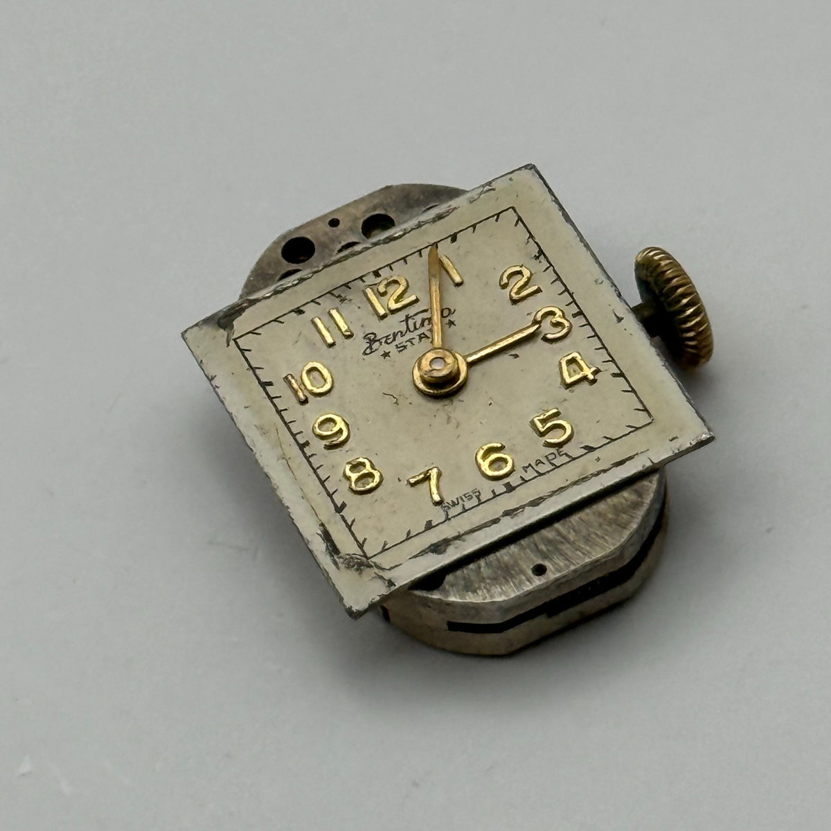 ETA Watch Movement Running Bentima 15 Jewels Swiss Manual Wind Parts 12.6mm
