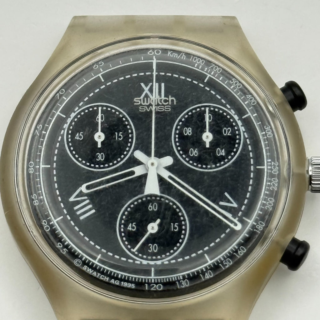Vintage Swatch Chronograph Watch SCK110 See Through 1995 ETA Quartz Swiss Parts