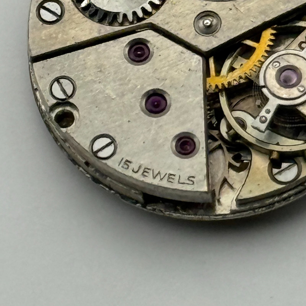 Unidentified Watch Movement Avia Swiss 15 Jewels Manual Wind Parts Repair 19.6mm