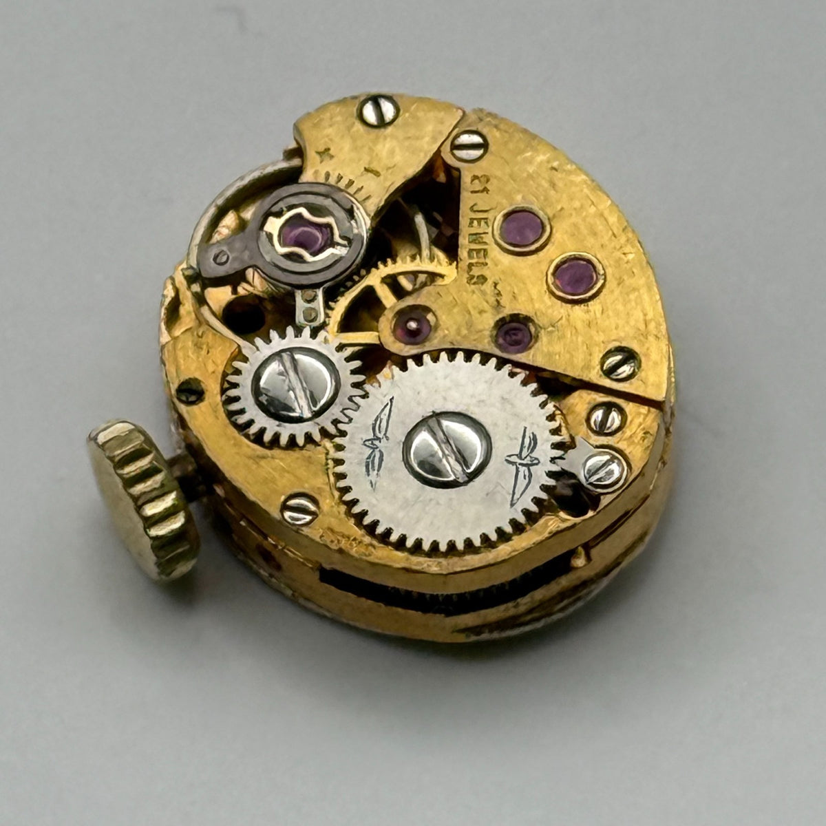 AS 1777 Watch Movement A. Schild Rotary Swiss 21 Jewels Manual Wind Parts 12.4mm