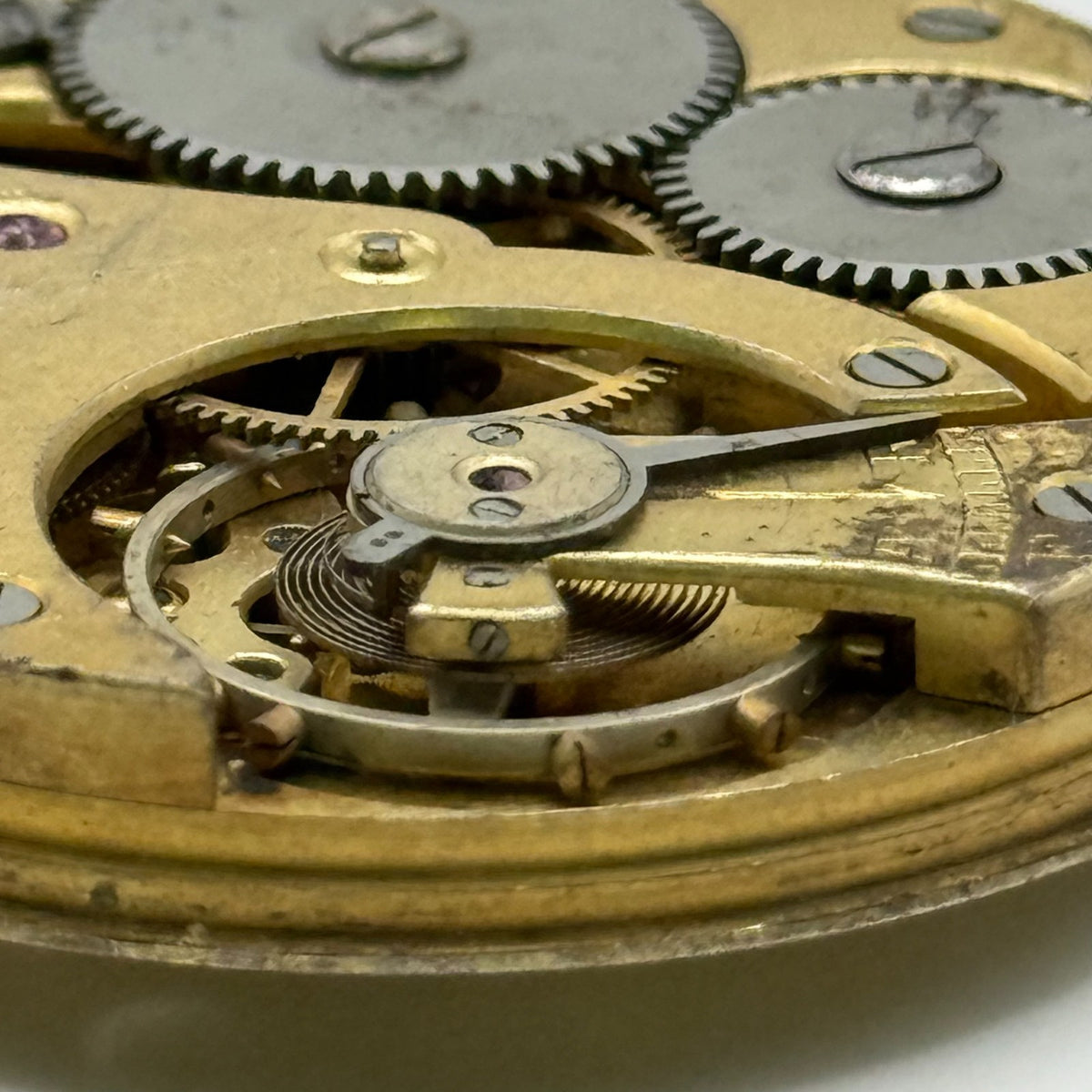 Swiss Lever Pocket Watch Movement - Unidentified - Parts / Repair 42.3mm
