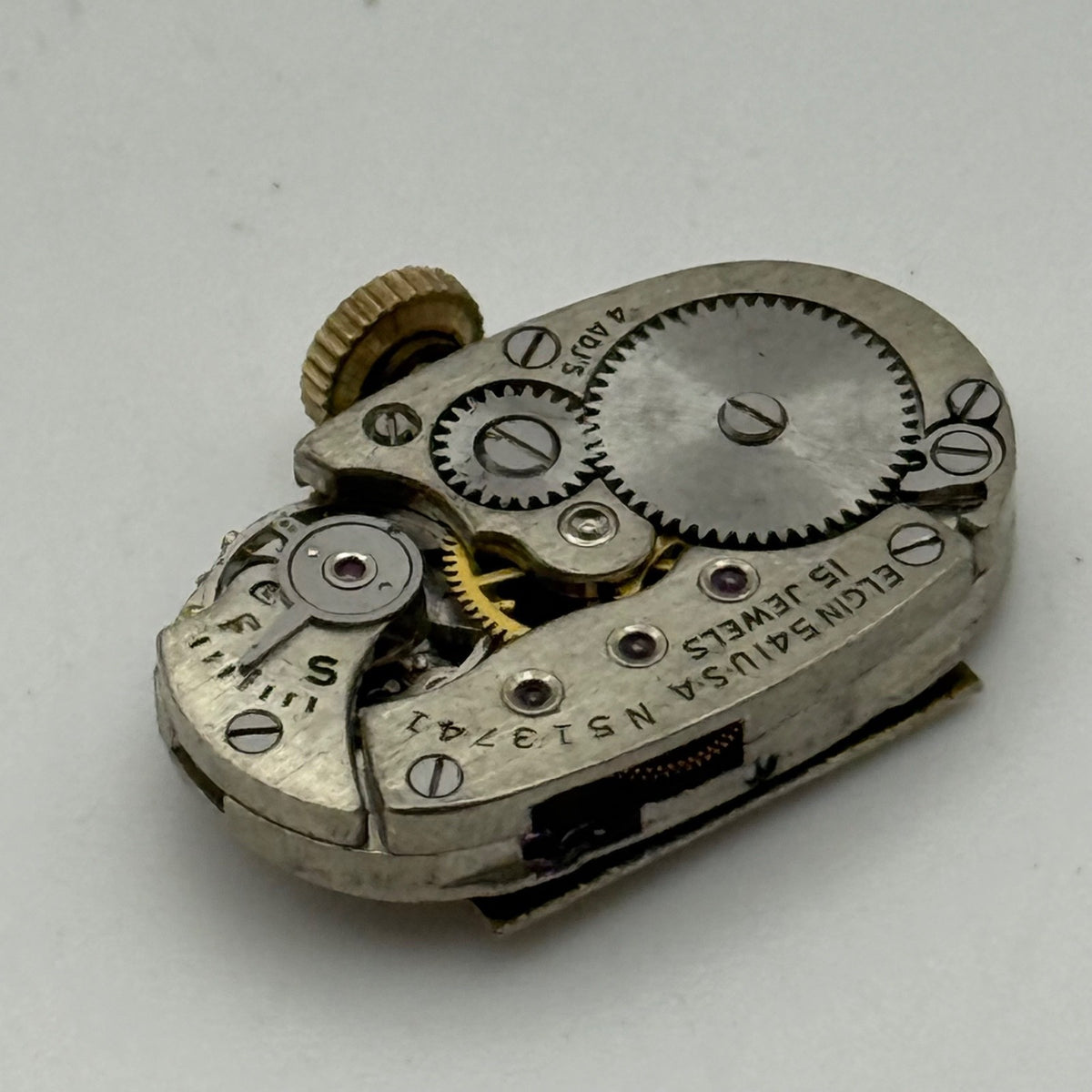 Elgin Grade 541 Model 2 Ladies Watch Movement 1951 American Parts Repair 21/0s 