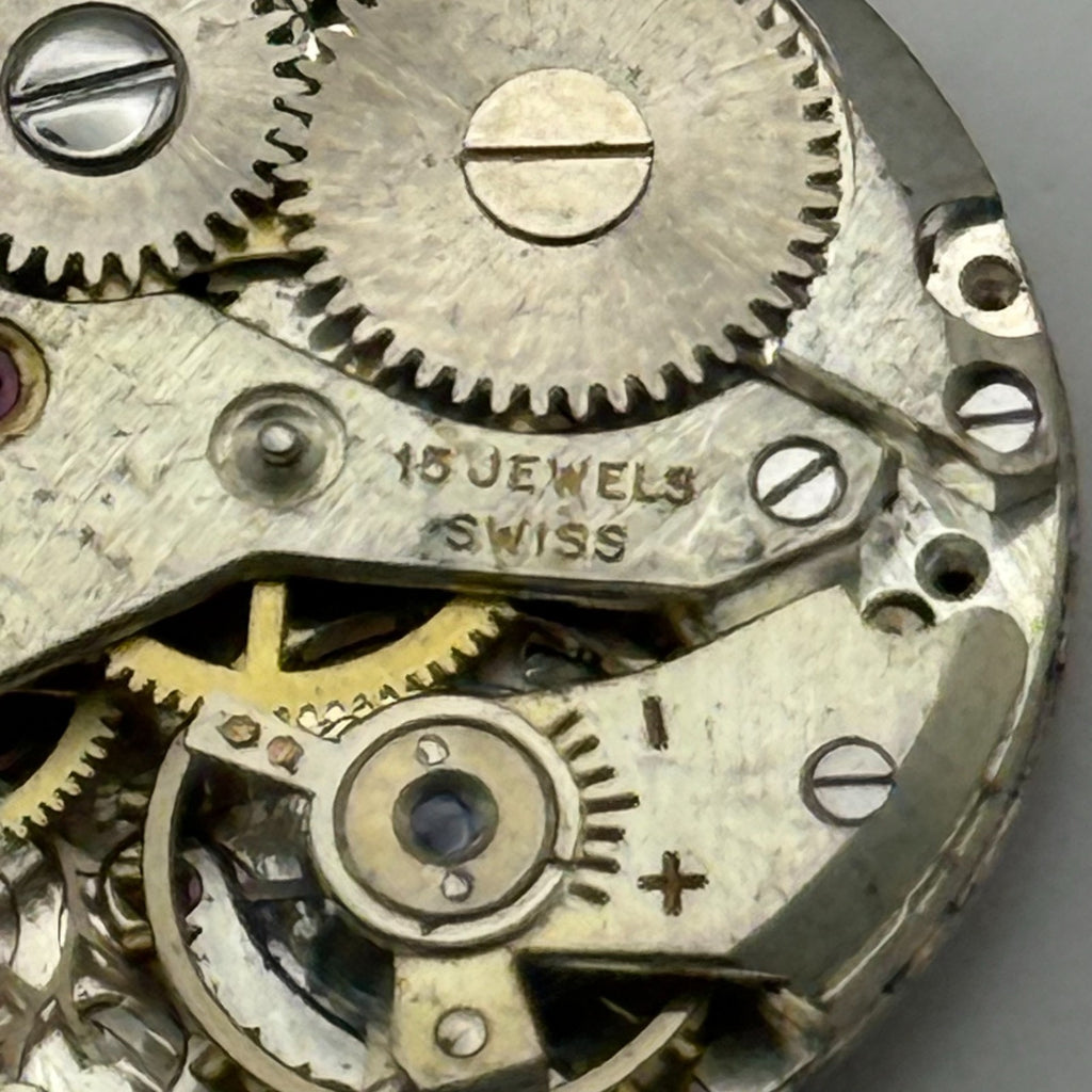 Technos Watch Movement 15 Jewels Swiss Manual Wind Vintage Parts Repair 19.6mm