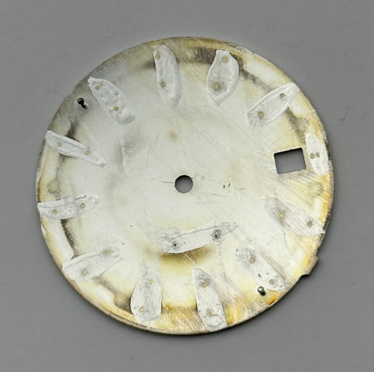Seiko 5M62-0D68 Watch Dial Kinetic 100M Silver Japan Spare Parts Repair 28mm