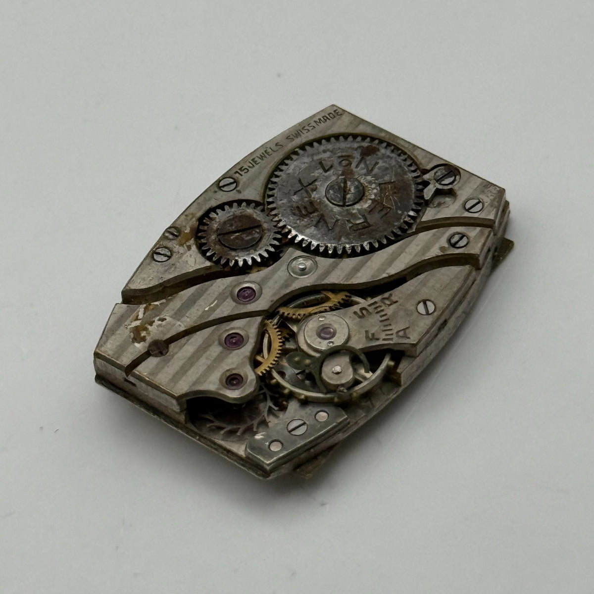 Bernex 77 Watch Movement Bernex No.1 Swiss 15 Jewels Manual Wind Parts 19.9mm