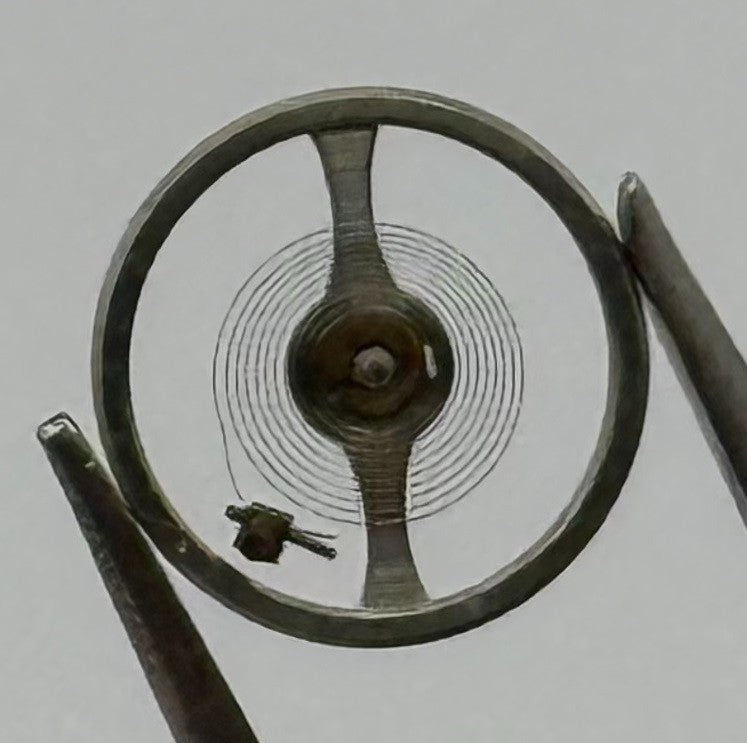 Oris 410 Balance Wheel Complete And Spring 5¼’’’ 330 M Watch Movement Parts NOS