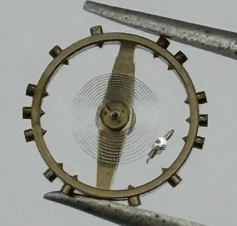 FEF 250 Balance Wheel Complete And Spring 8¾’’’ Watch Movement Parts NOS