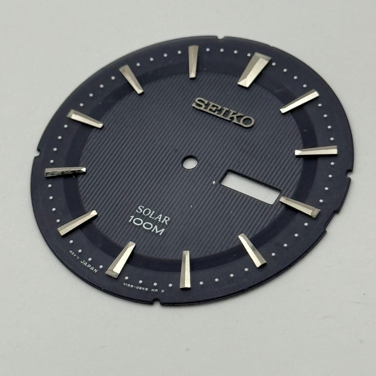 Seiko V168-0BK8 Watch Dial Solar 100M Black Japan Spare Parts Repair 37.4mm