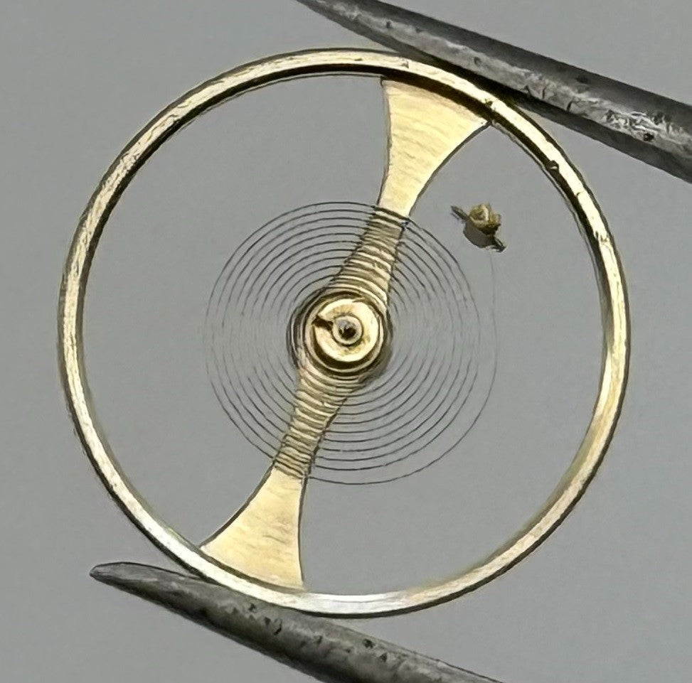 Oris 650 654 Balance Wheel Complete And Spring 1518 M Watch Movement Parts NOS