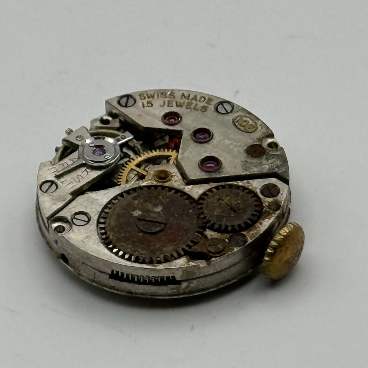 Record Pinnacle Cal 102 Watch Movement - 15 Jewels 19.7m - For Parts / Repair