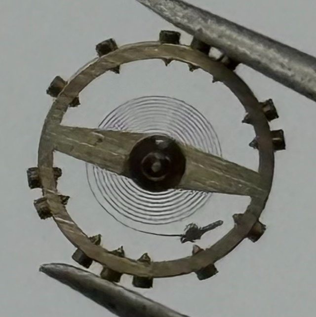 AS 1677 Balance Wheel Complete And Spring 6½’’’ 1225 M Watch Movement Parts NOS
