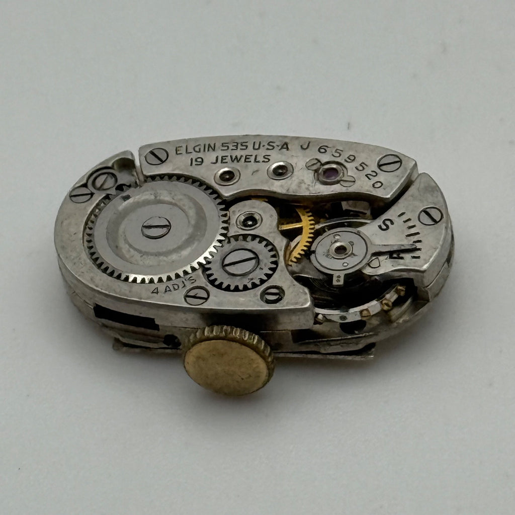 Lady Elgin Grade 535 Model 2 Watch Movement 1948 American Parts Repair 21/0s 