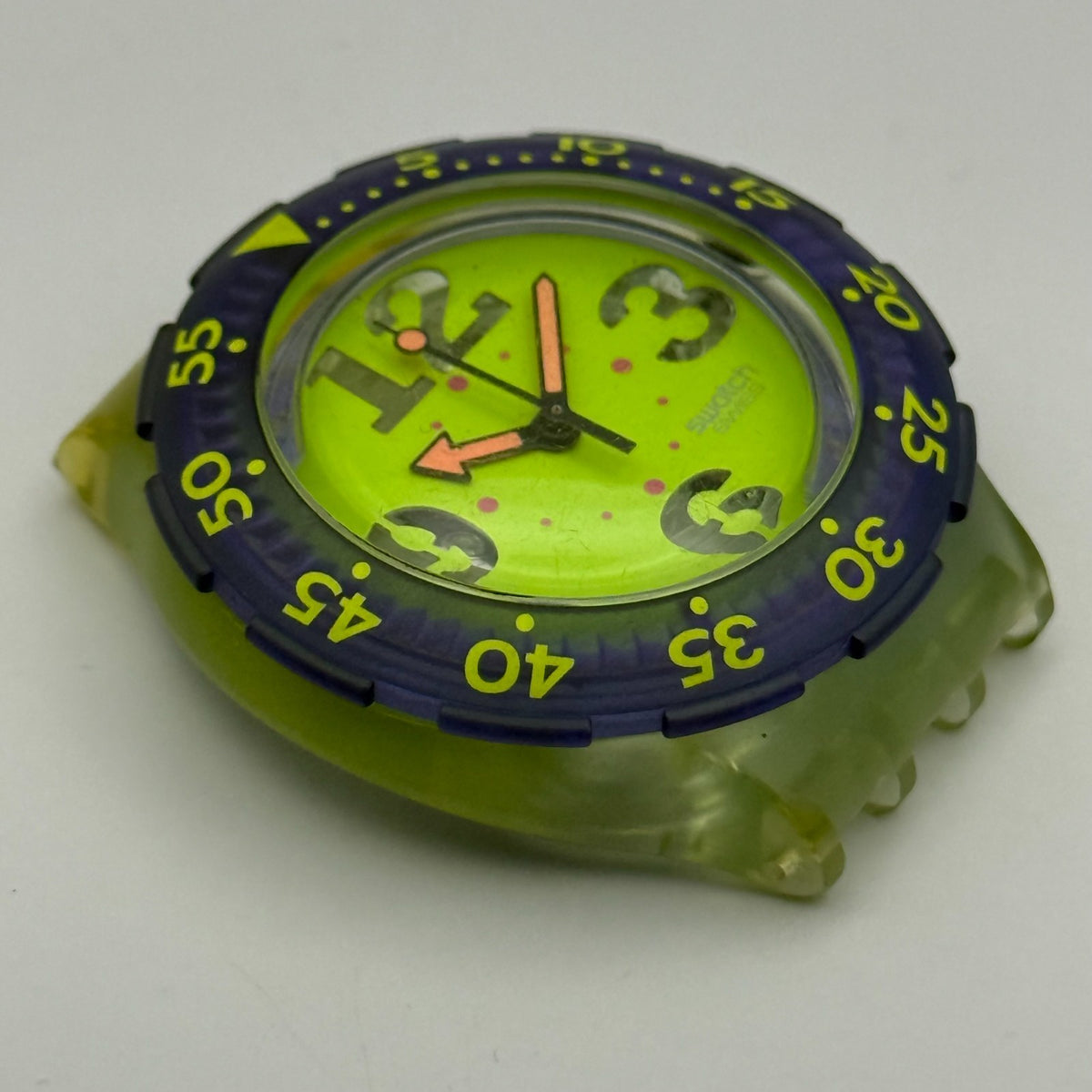 Vintage Swatch Scuba 200 Watch SDN103 Spray Up 1992 ETA Quartz Swiss 40mm Parts 