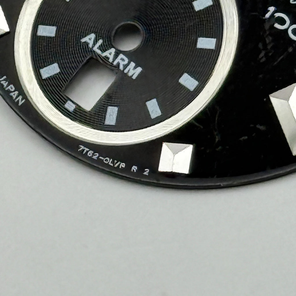Seiko 7T62-0LVP Watch Dial Chronograph Alarm 100M Spare Parts Repair 27.4mm