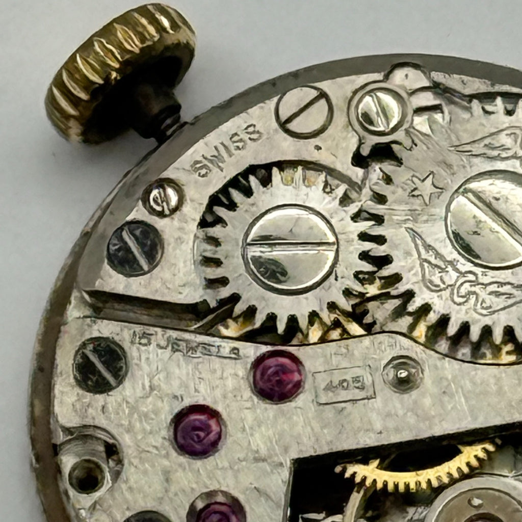 FHF 34 Watch Movement Rotary Ladies 15J Swiss Manual Wind Parts Repair 17.3mm