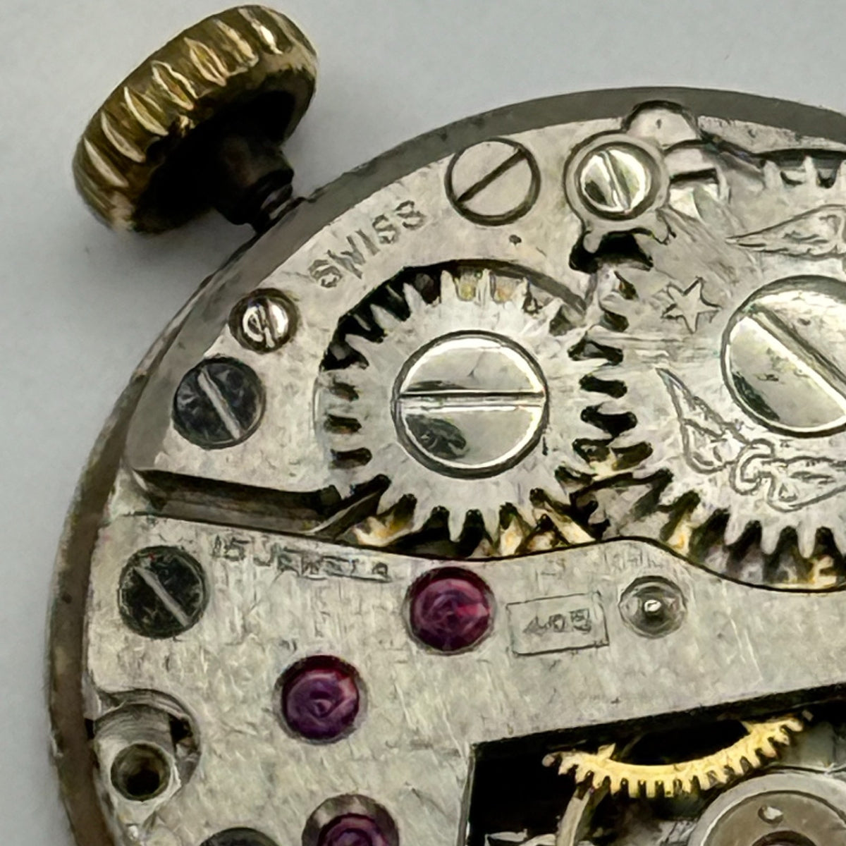 FHF 34 Watch Movement Rotary Ladies 15J Swiss Manual Wind Parts Repair 17.3mm
