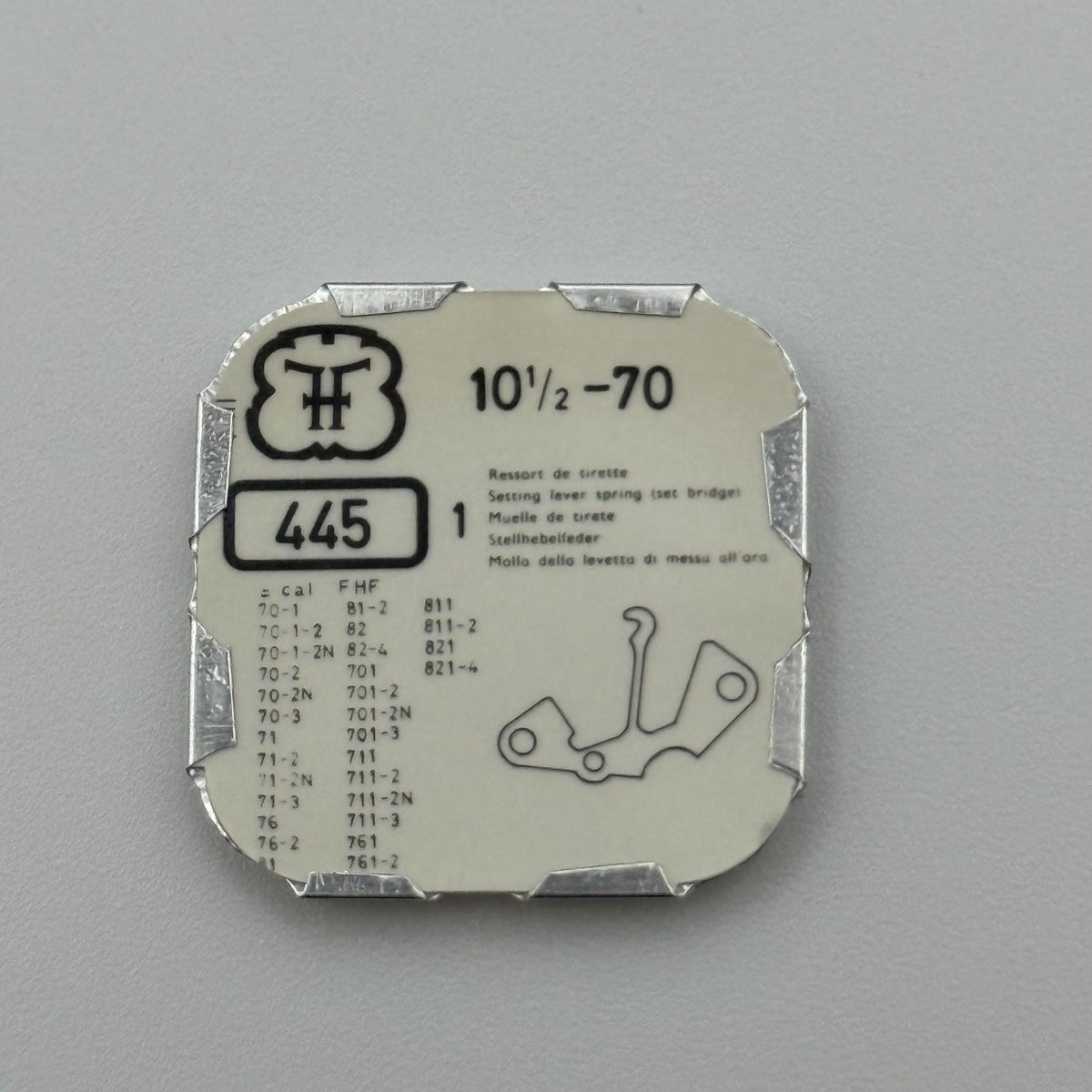 FHF 70 Setting Lever Spring - 10 1/2 - 445 - New Old Stock - Watch Parts