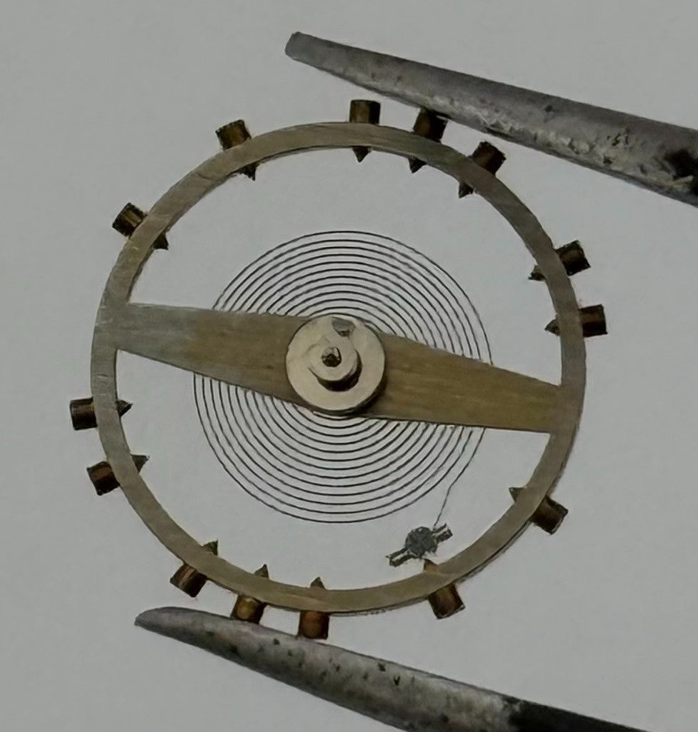 Jeambrun 23D Balance Wheel Complete And Spring 10½’’’ Watch Movement Parts NOS