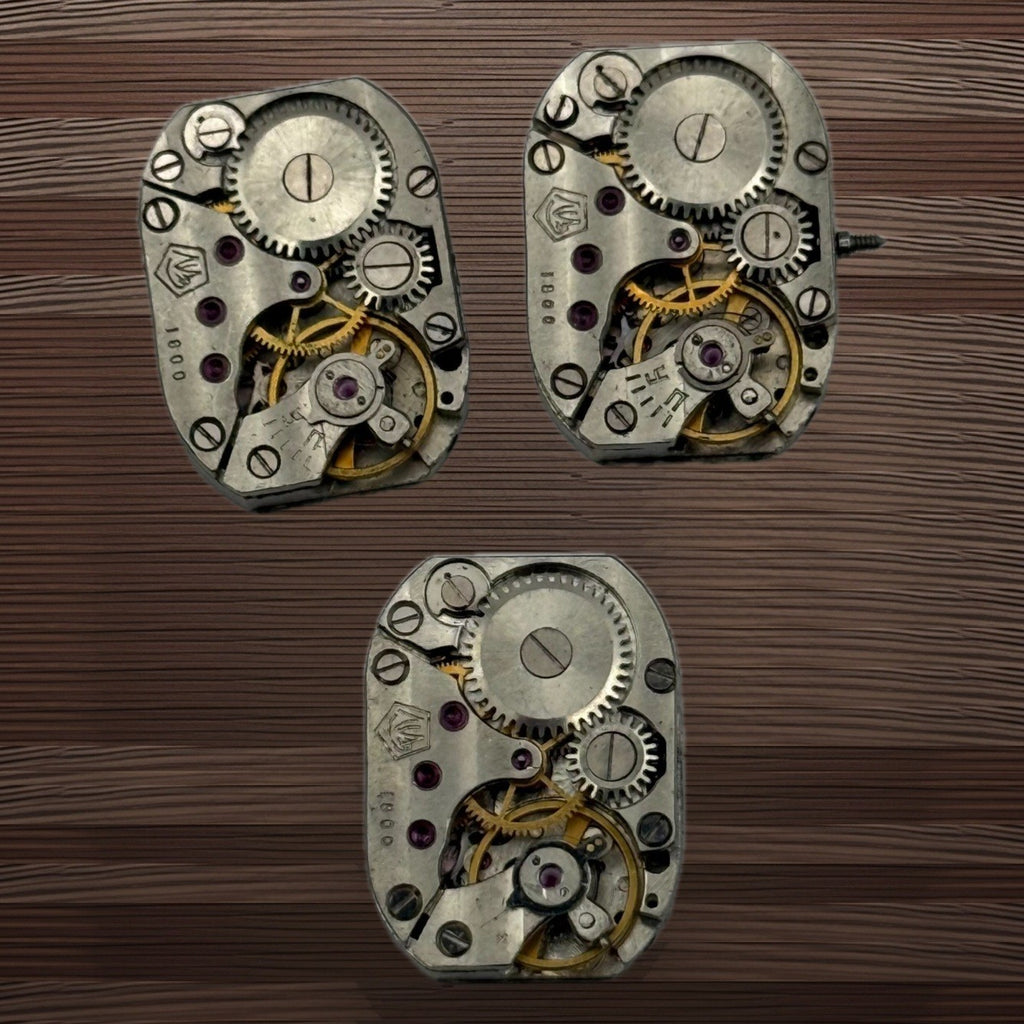 Luch Zaria 1800 Watch Movement Soviet USSR Ladies x 3 Pieces Parts Repair 14mm