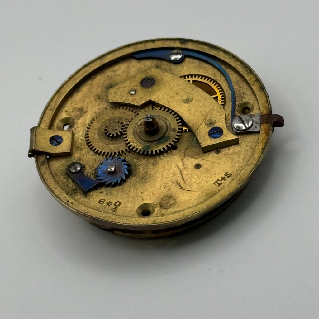 English Lever Fusee Pocket Watch Movement - G.H. Roc Cambridge - Parts / Repair