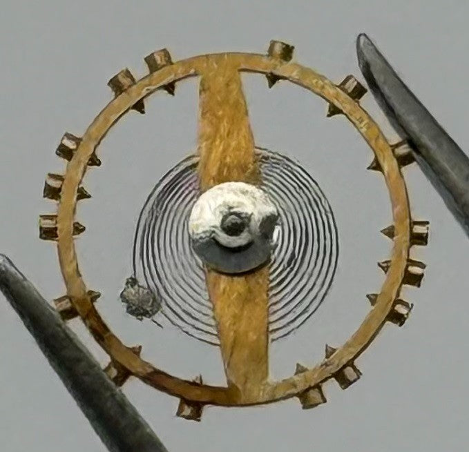 Kurtz 570 Balance Wheel Complete And Spring 5¼’’’ 808 Watch Movement Parts NOS