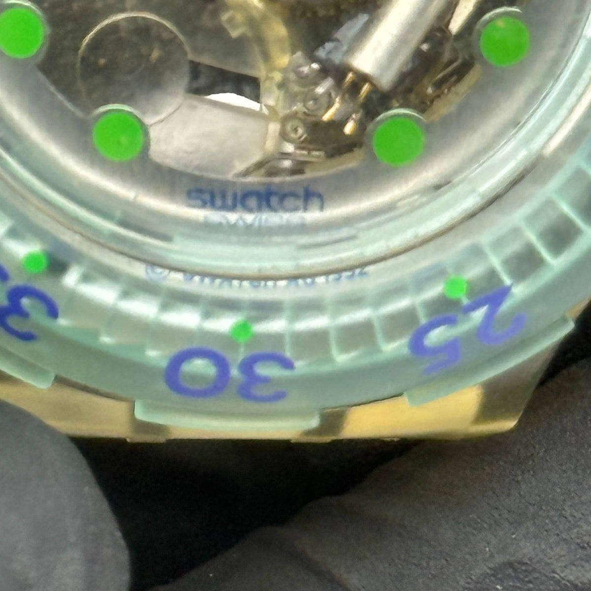 Vintage Swatch Scuba 200 Watch SDK107 Blue Ice 1995 ETA Quartz Swiss 40mm Parts 