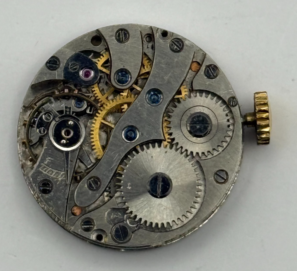 Hamilton & Inches Edinburgh Watch Movement Blue Jewels Sub Seconds Parts 21.9mm