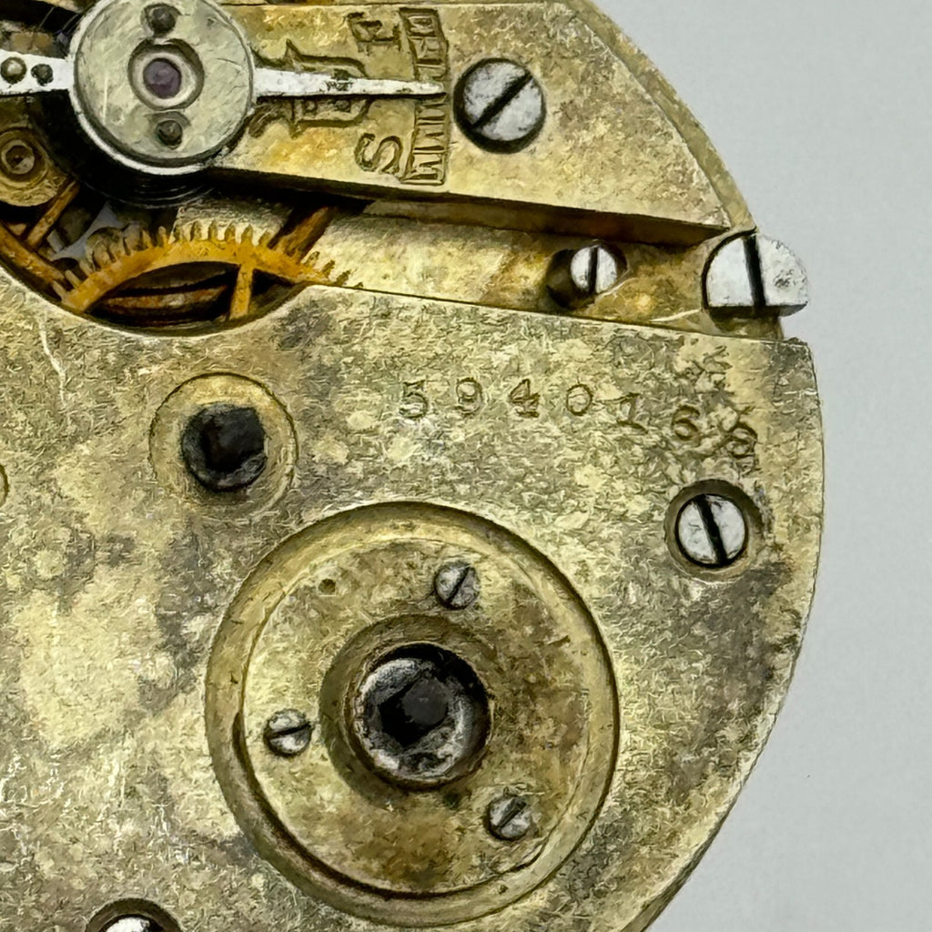 Antique Pocket Watch Movement Key Wound Parts Repair Spares 35.9mm
