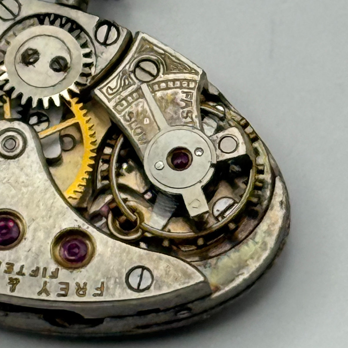 Frey & Co Watch Movement Running Grenad 15J Swiss Manual Wind Parts 14.7mm