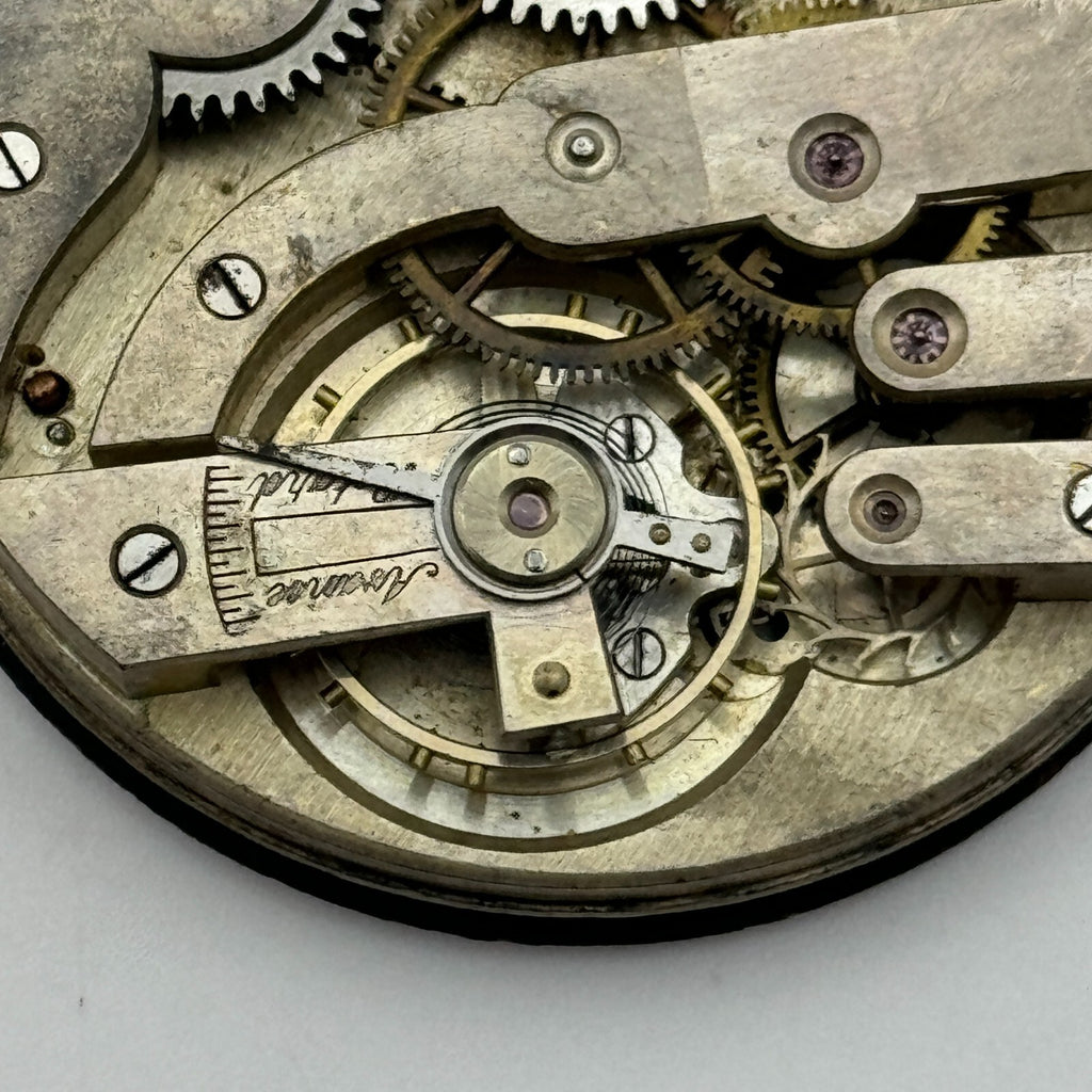 Unidentified Open Face Swiss Balance Ok Pocket Watch Movement Parts 42.5mm