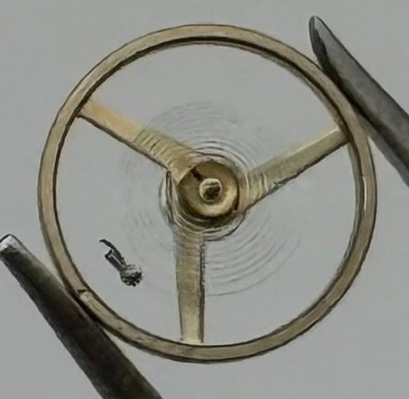 PUW 1075 Balance Wheel Complete And Spring Renata 1684 Watch Movement Parts NOS