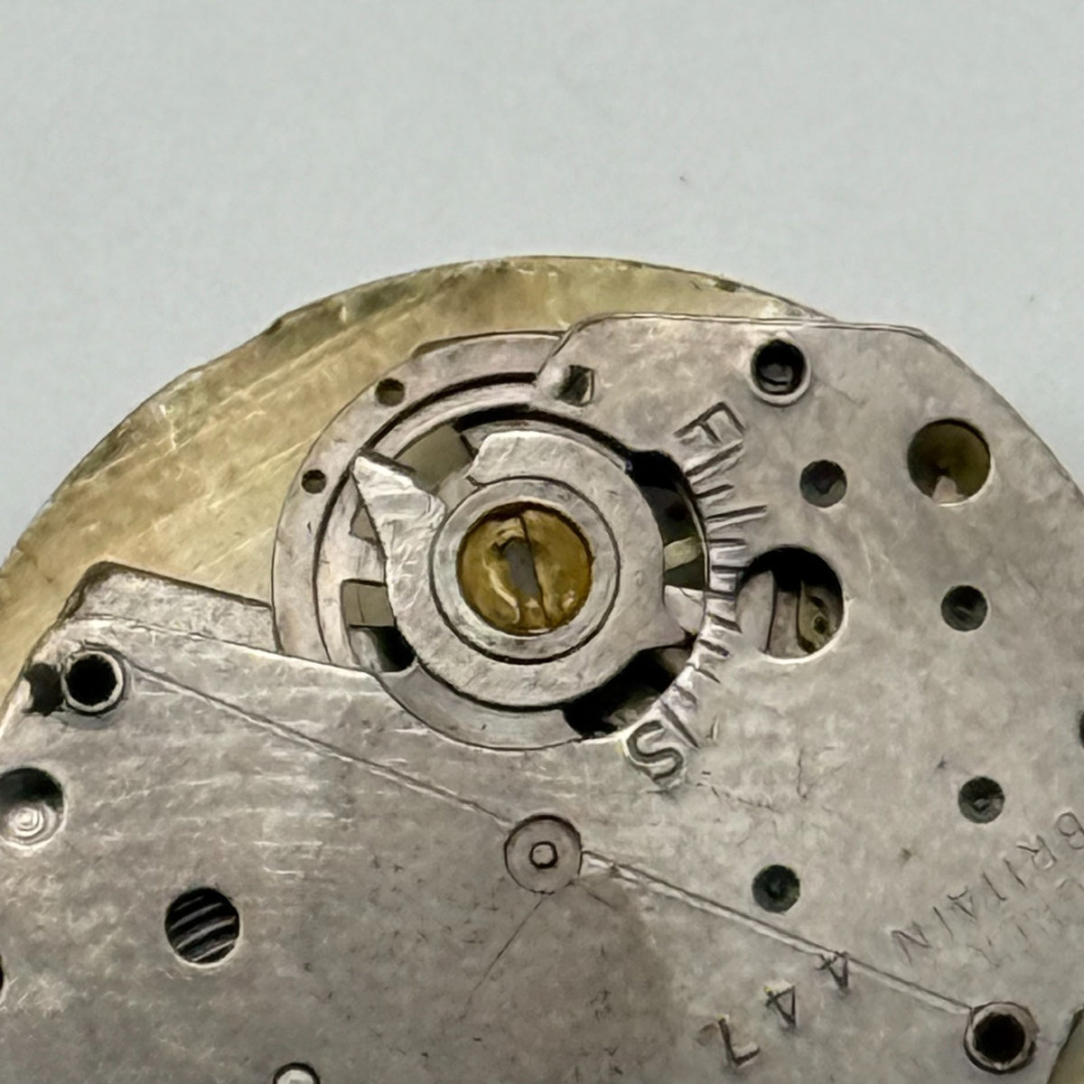 Timex 447 Watch Movement Gt. Britain Manual Wind Vintage Parts Repair 15.1mm