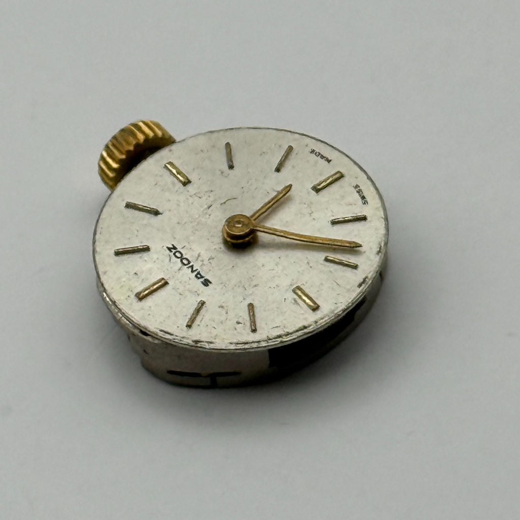 FE 68E4 Watch Movement Sandoz 17 Jewels Swiss Manual Wind Parts Repair 13.1mm