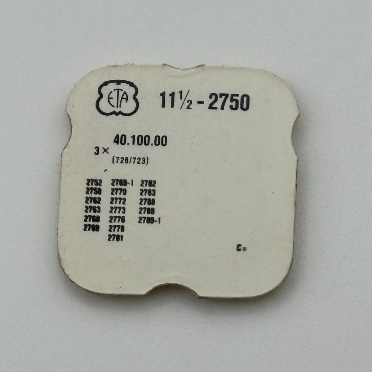 ETA 2750 Balance Staff Pack Of 3 - 11 1/2 - 728/723 - NOS - Watch Parts