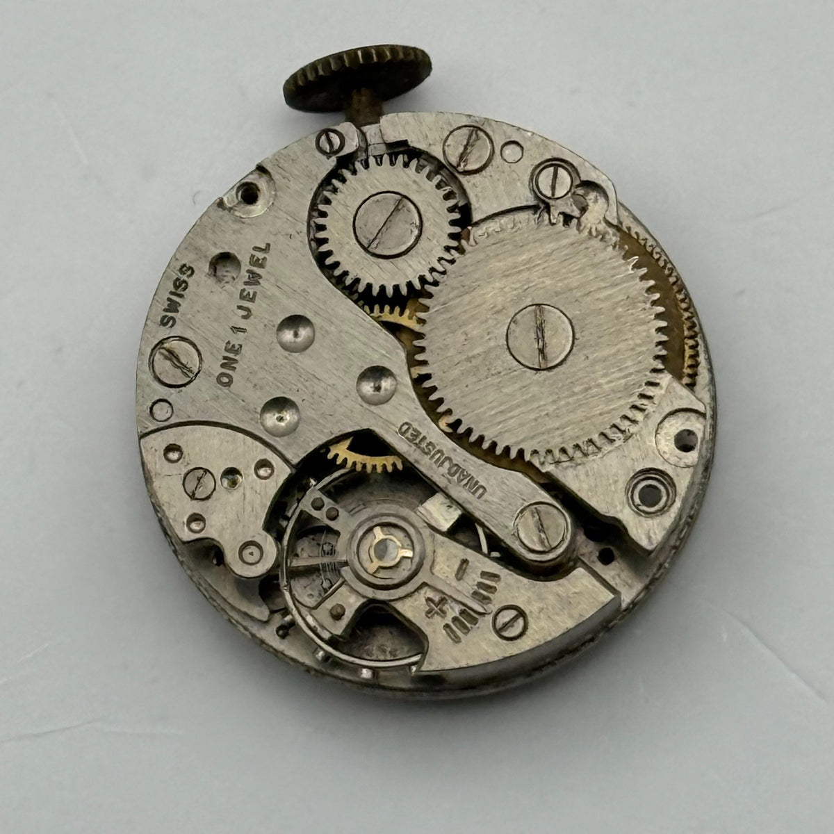 EB Bettlach 1431N Watch Movement Davar 1 Jewel Swiss Rare Parts Repair 19.7mm