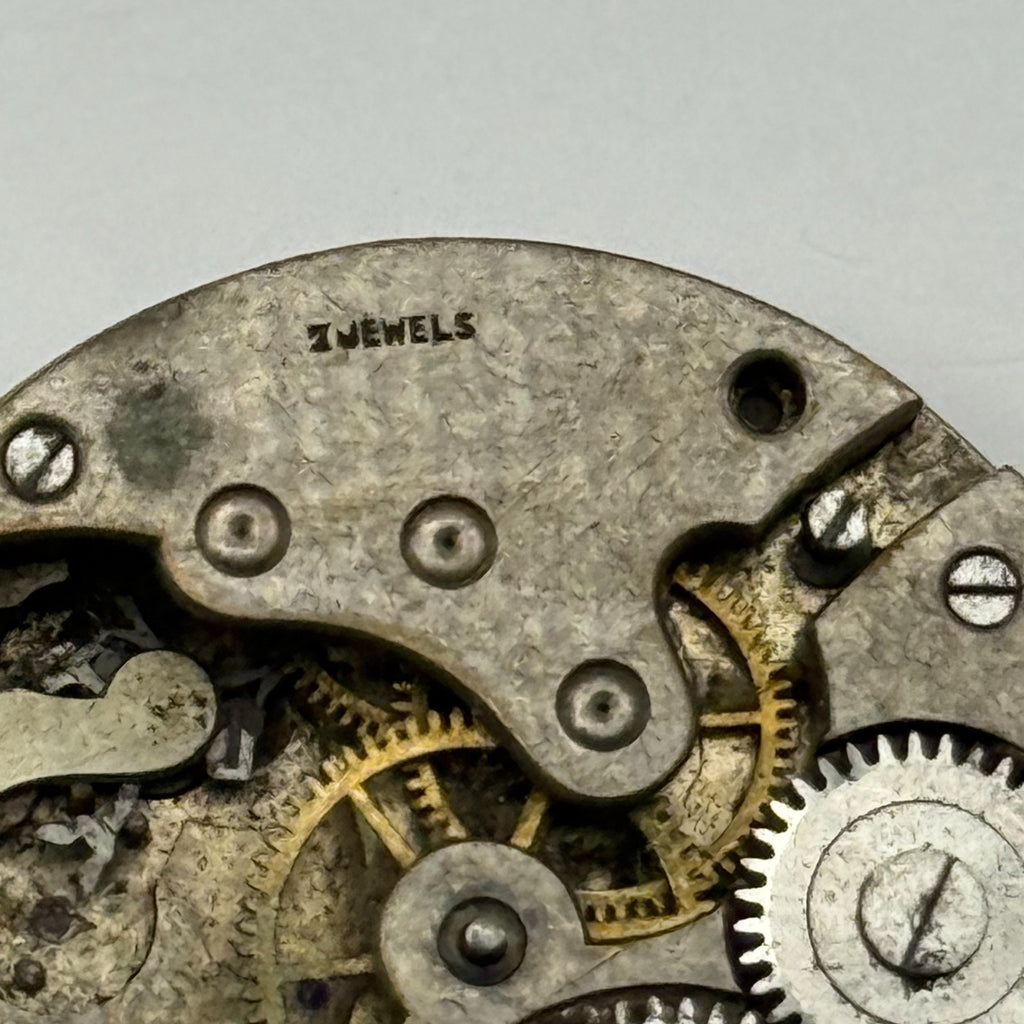 FHF Patent 51482 Watch Movement Swiss 7 Jewels Incomplete Parts Repair 29.2mm