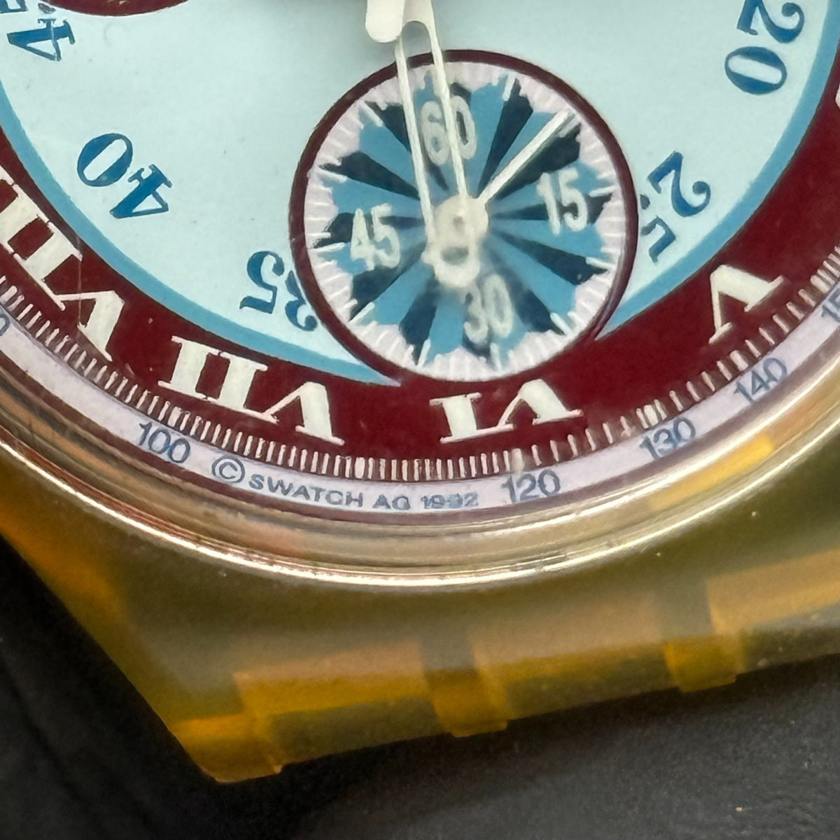 Vintage Swatch Chronograph Watch SCK103 Windmill 1992 Swiss 37mm Parts Repair