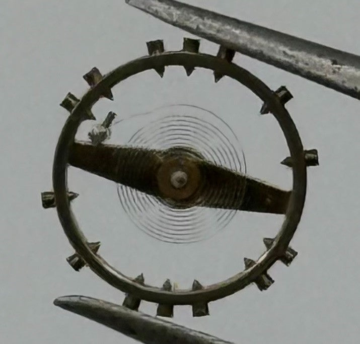 ETA 2412 Balance Wheel Complete And Spring 6¾’’’ 1257 M Watch Movement Parts NOS