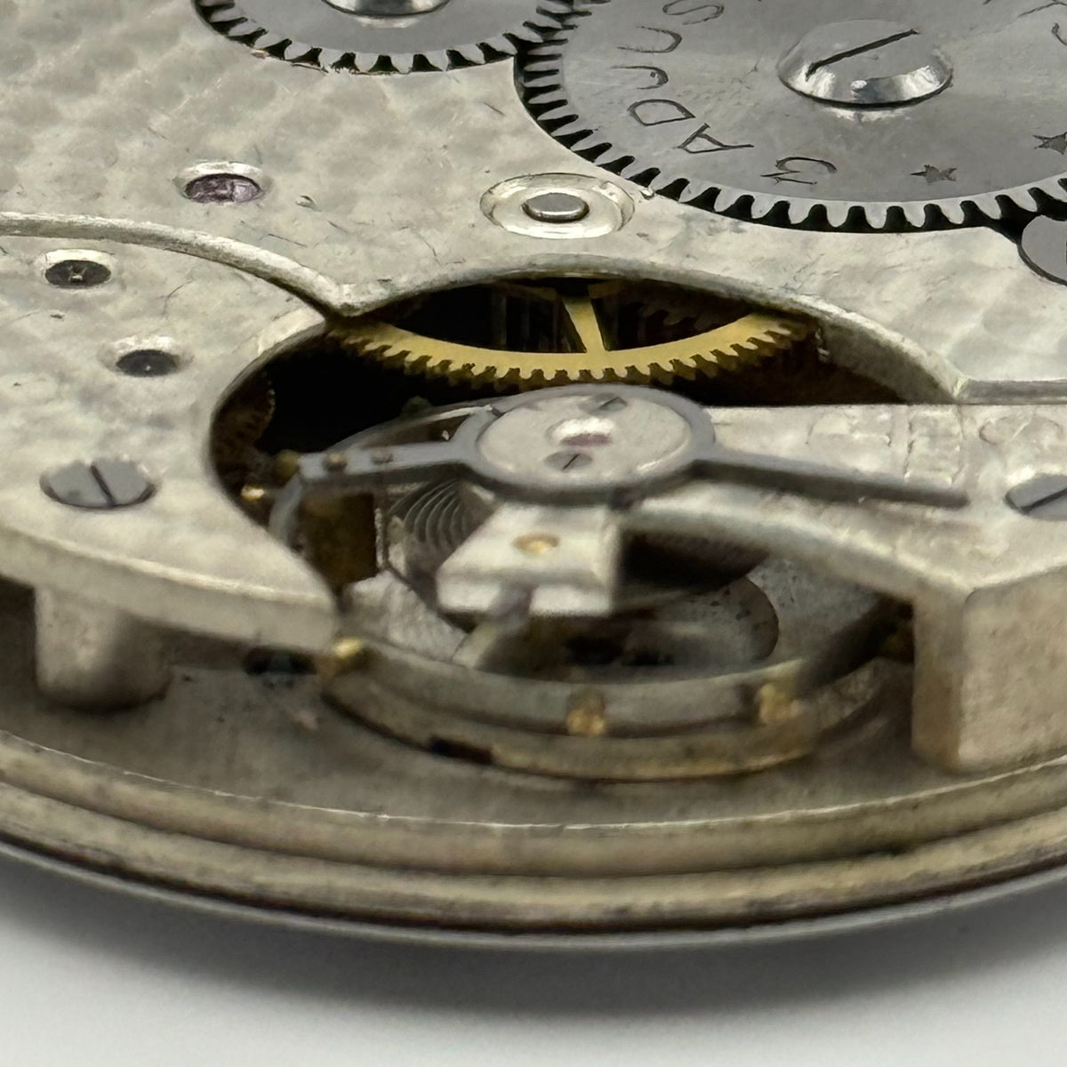 Hunter Pocket Watch Movement 15 Jewels Sub Seconds 3 Adj Swiss Parts 40.2mm
