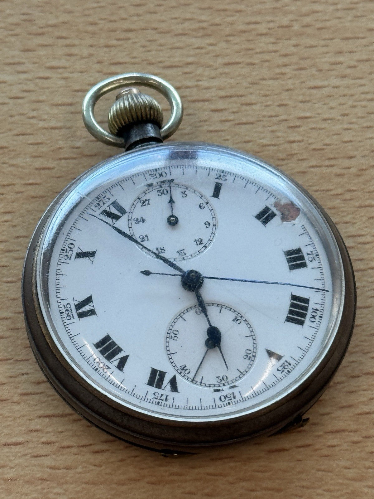 Centre Seconds Chronograph Pocket Watch For Post Office Antique GPO C.G 35 No 1