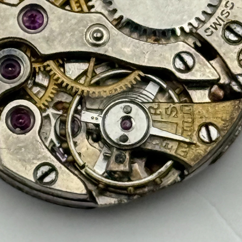 Unidentified Watch Movement Swiss Made Manual Wind Vintage Parts Repair 19.3mm
