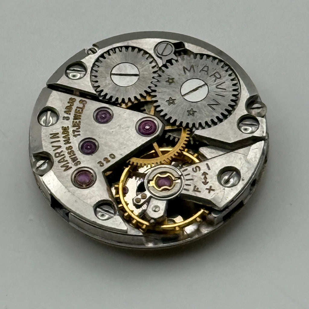 Marvin 320 Watch Movement 17 Jewels 3 ADJS Swiss Manual Wind Parts Repair 19.7mm