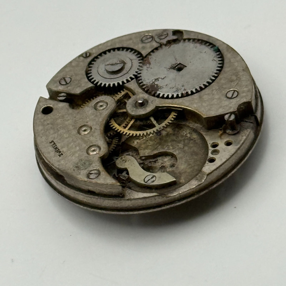 FHF Patent 51482 Watch Movement Swiss 7 Jewels Incomplete Parts Repair 29.2mm