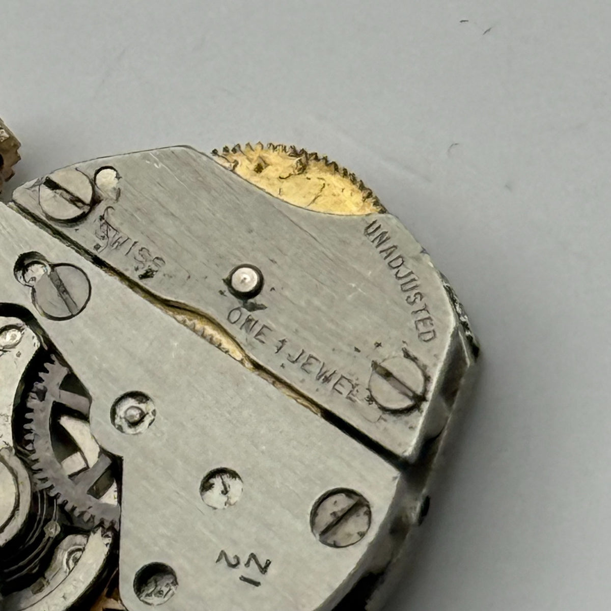 Ingersoll Watch Movement 1 Jewel Unadjusted Swiss Manual Wind Parts 15.3mm