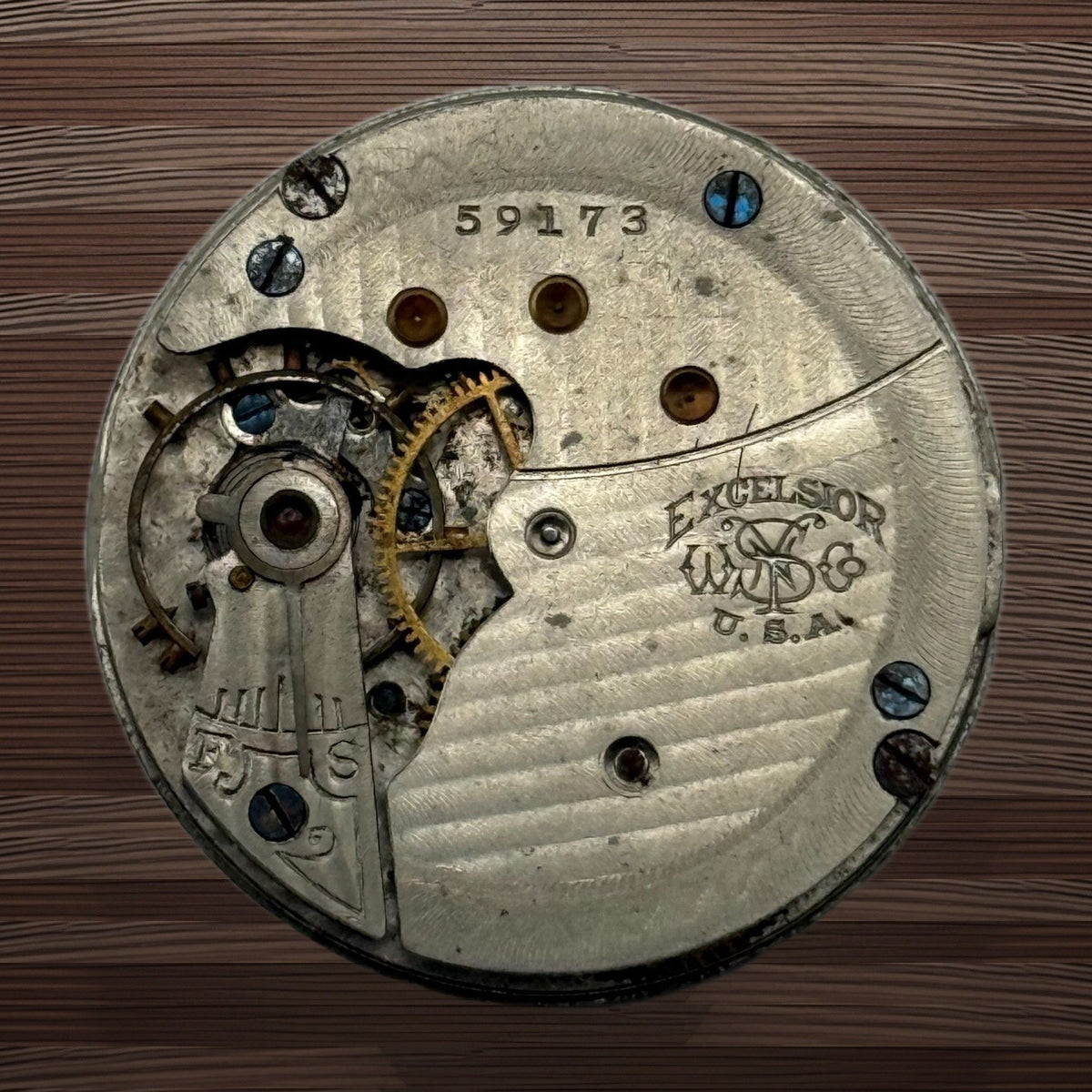 Excelsior Watch Movement U.S.A. Manual Wind Vintage Parts Repair 29.2mm