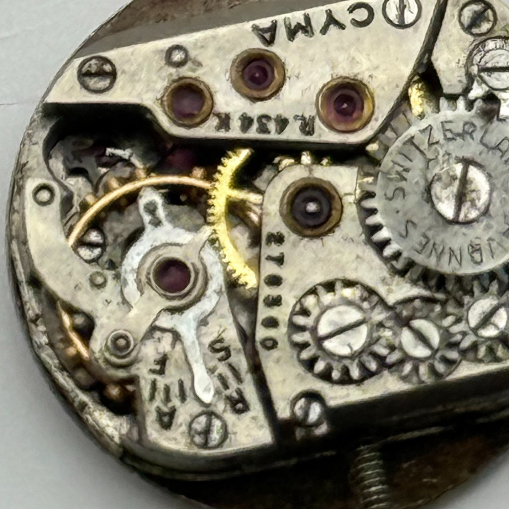 Cyma R434K Watch Movement Cymaflex 17 Jewels Swiss Manual Wind Parts 11.5mm