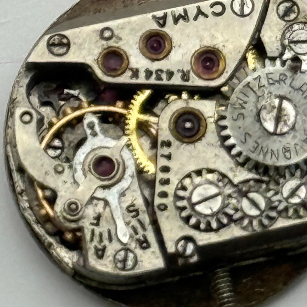 Cyma R434K Watch Movement Cymaflex 17 Jewels Swiss Manual Wind Parts 11.5mm